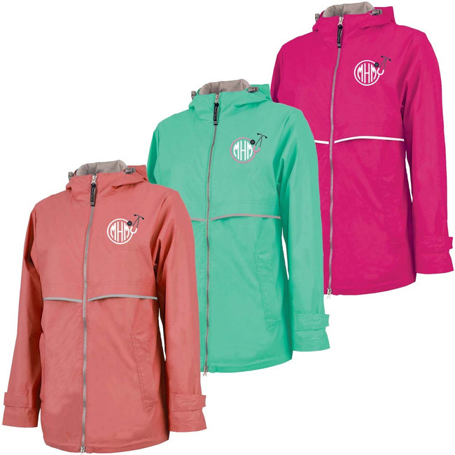 charles river rain jacket monogrammed