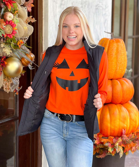 jack o lantern graphic tee