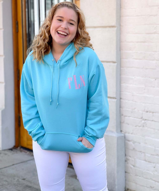 Monogrammed Hooded Sweatshirt Pullover