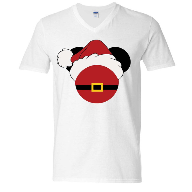 Mouse Head With Santa Hat Graphic Shirt