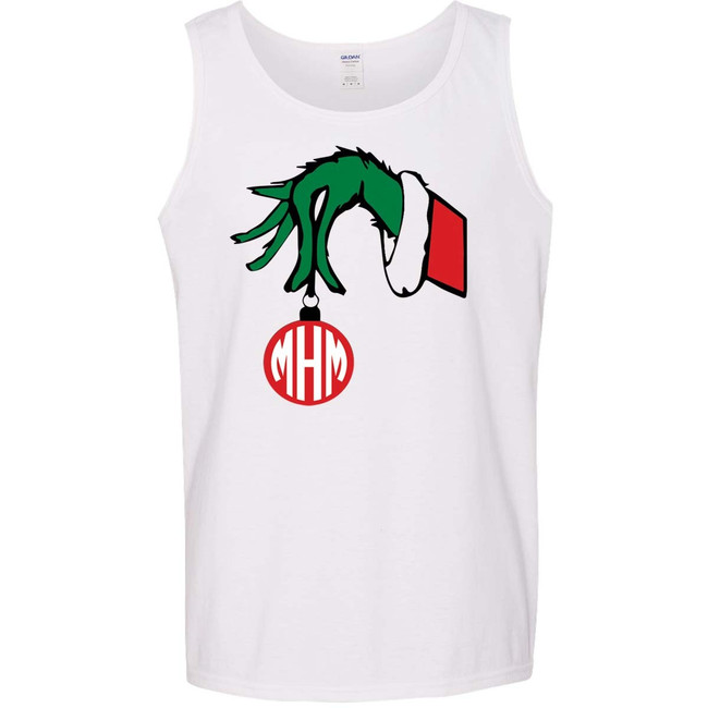 Monogrammed Grinch Ornament Graphic Shirt