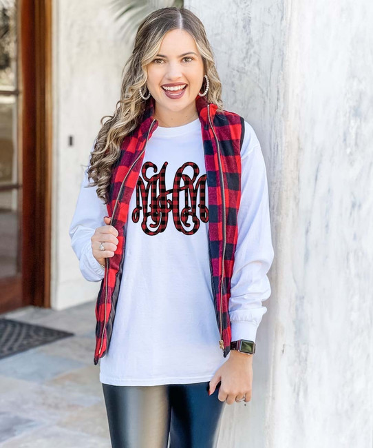 Buffalo plaid vest plus on sale size