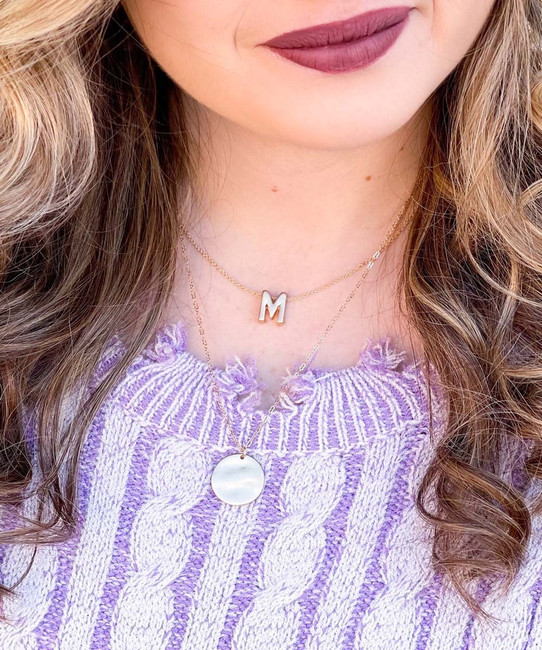 All Of Me Multi Layer Initial Necklace