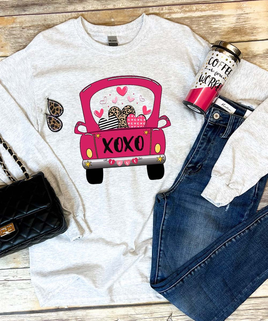 XOXO Valentine Truck Graphic Shirt