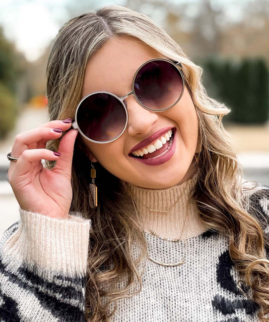 Thick Round Circle Frame Sunglasses Womens Stylish Chic Shades UV 400 | eBay