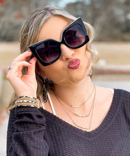 Oversized Black Square Sunglasses Women | Oversized Black Sunglasses  Designer - Sunglasses - Aliexpress