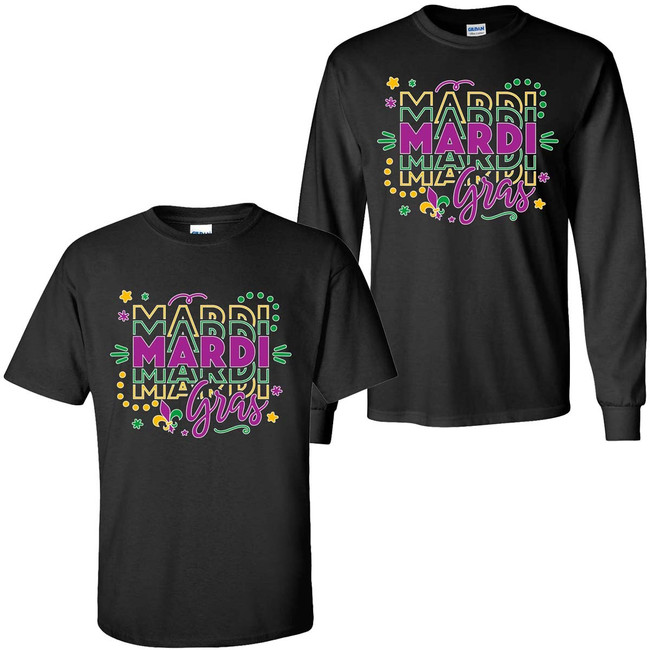 Mardi Gras Graphic Shirt - Black