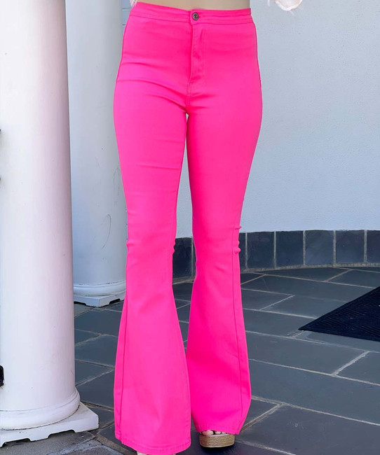 Plus Size Super High Waisted Stretchy Skinny Jeans - Neon Pink –  SohoGirl.com