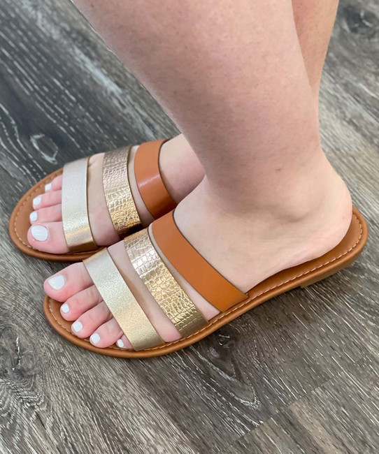 Buy Rosemary Buckle Strap Flat Sandals Online | London Rag USA