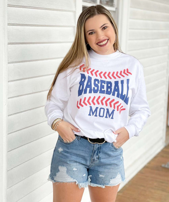 Born to Be Sassy Baseball Mom Graphic Shirt