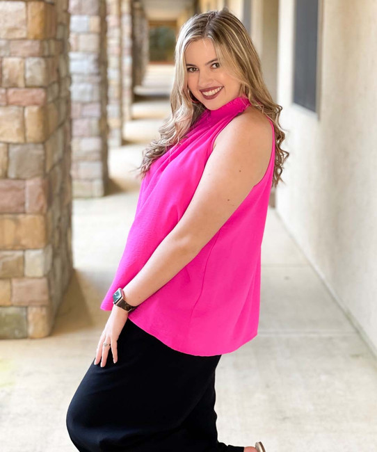 smocked sleeveless top