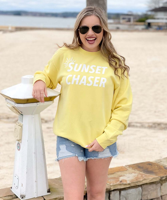 Sunset Chaser Pigment Dyed Crew Neck