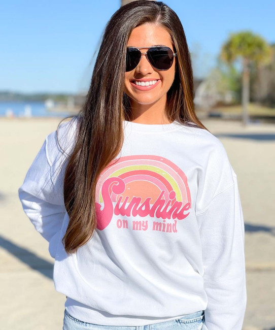 Born to Be Sassy Monogrammed Beach Sunset Graphic Shirt