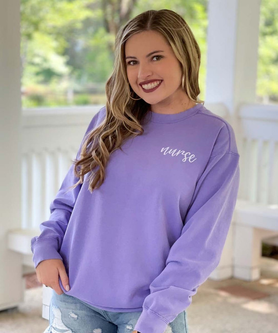 Embroidered Nurse Comfort Colors Shirt