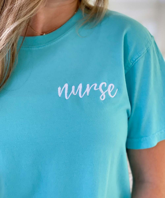 Embroidered Nurse Comfort Colors Shirt