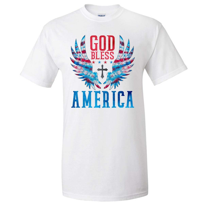 God Bless America Wings Graphic Tee