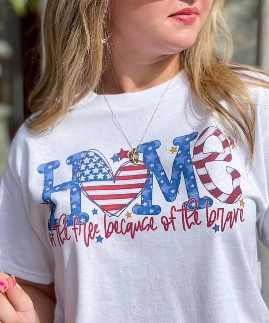 Home Of The Free Because Of The Brave Graphic Shirt