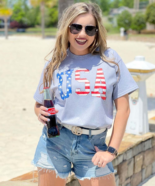 Stars & Stripes Button Down Softball Jersey