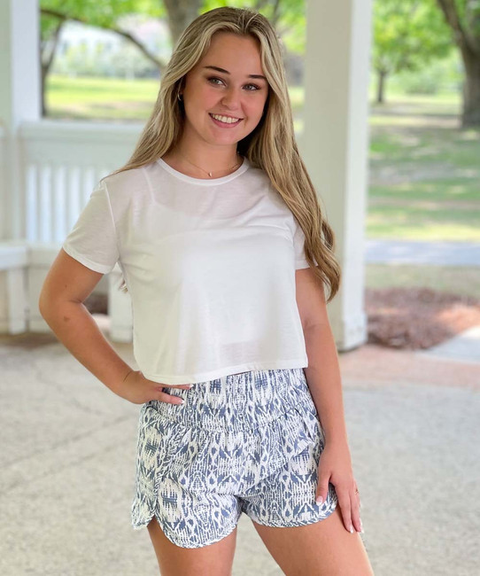 Places To Go Activewear Shorts - Sky