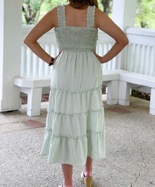 Garden Party Ruffled Midi Dress Garden Party Smocked Gingham Midi