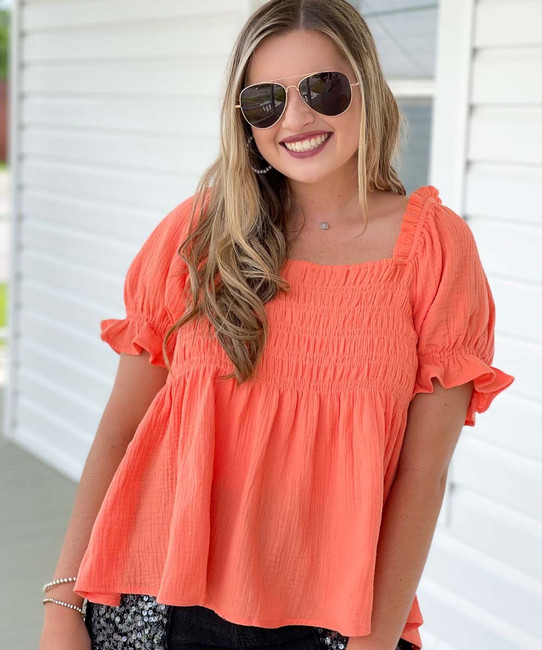 Fun On Repeat Puff Sleeve Top