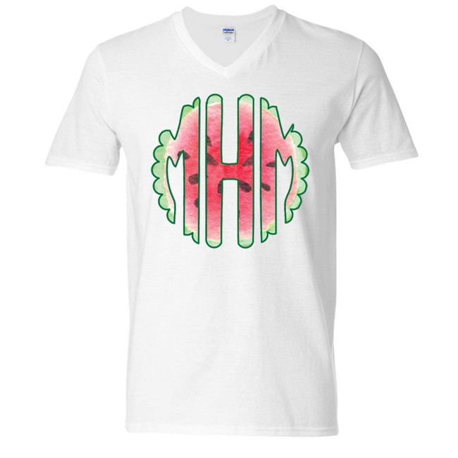 Monogrammed Vintage Watermelon Graphic Shirt