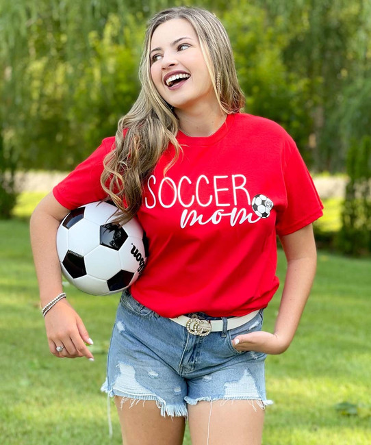 Monogrammed Soccer Mom Graphic Tee Shirt