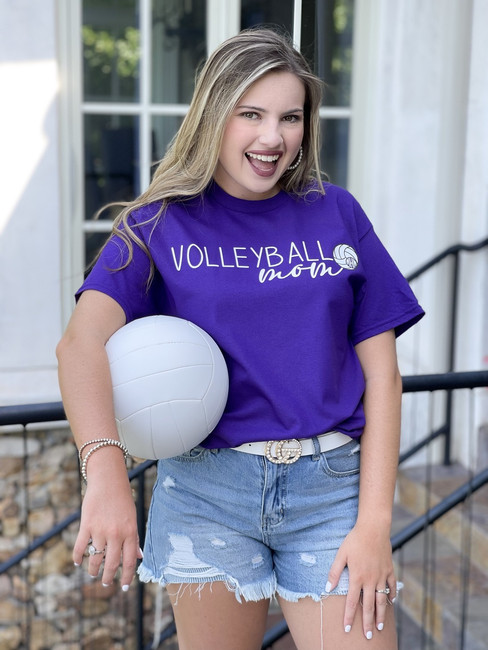 Monogrammed Volleyball Mom Graphic Tee Shirt