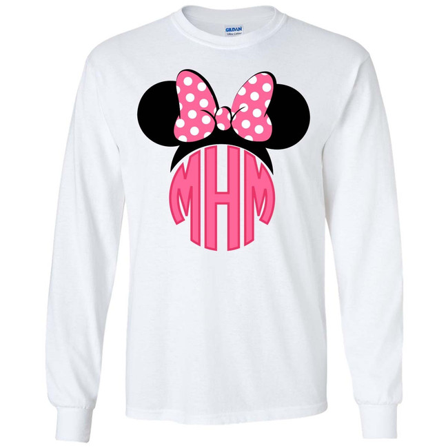 Monogrammed Mouse Bow Graphic Shirt