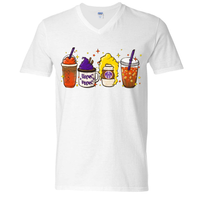 Monogrammed Hocus Pocus Coffee Graphic Tee Shirt