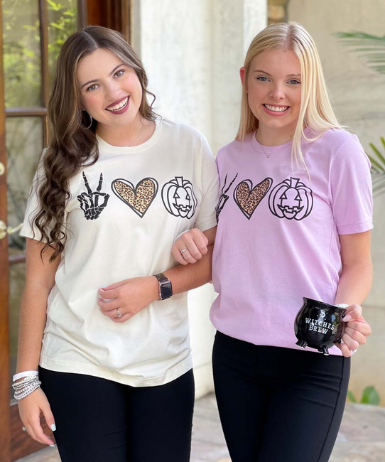 Peace Love Halloween Bella Canvas Tee