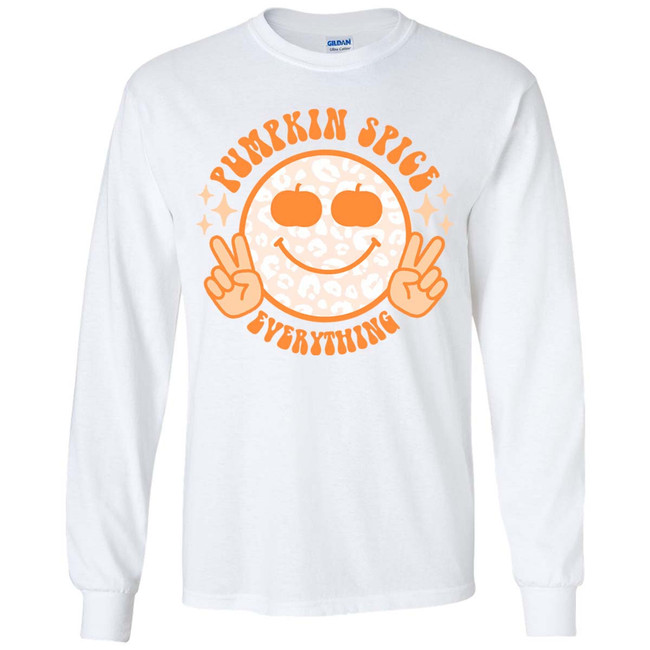 Pumpkin Spice Everything Smiley Face Graphic Shirt