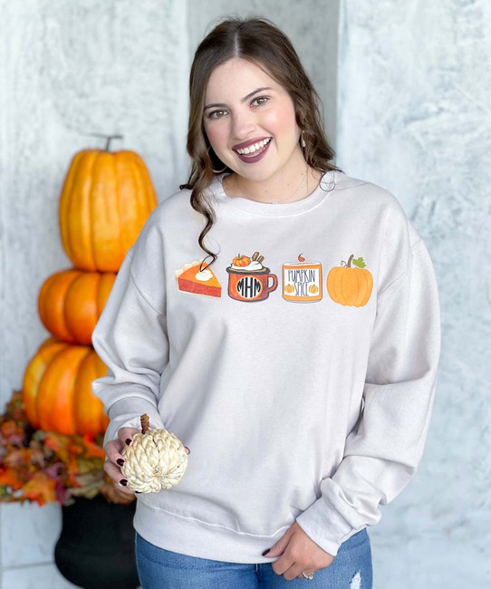 Monogrammed Pumpkin Everything Graphic Sweatshirt