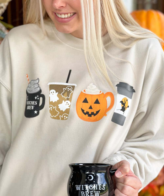 Halloween Coffee Graphic Sweatshirt