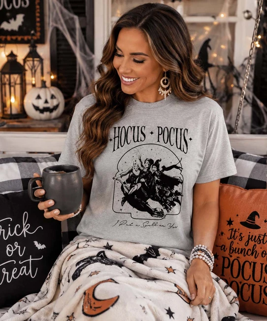 hocus pocus i put a spell on you tee model image