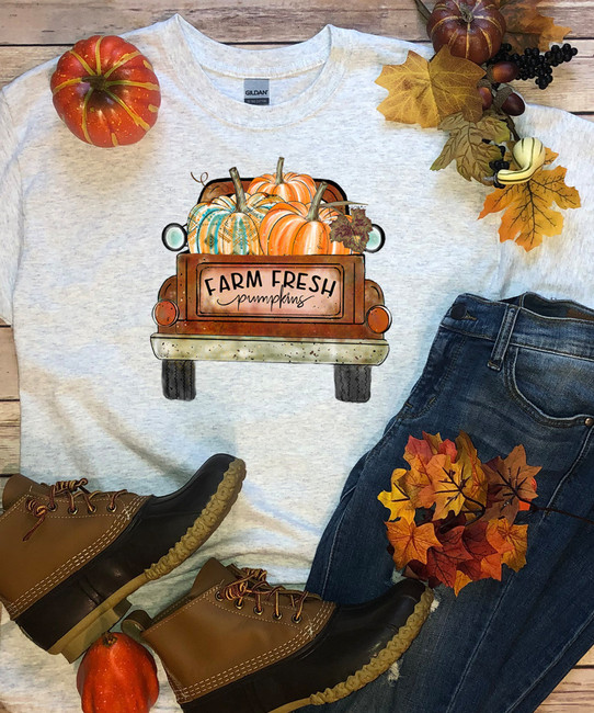 Farm Fresh Pumpkins Truck Tee Shirt