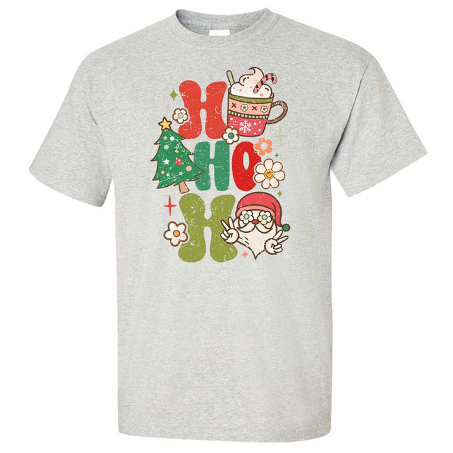 Retro Distressed Ho Ho Ho Shirt