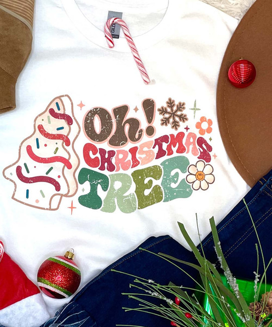 Oh Christmas Tree Graphic Tee Shirt