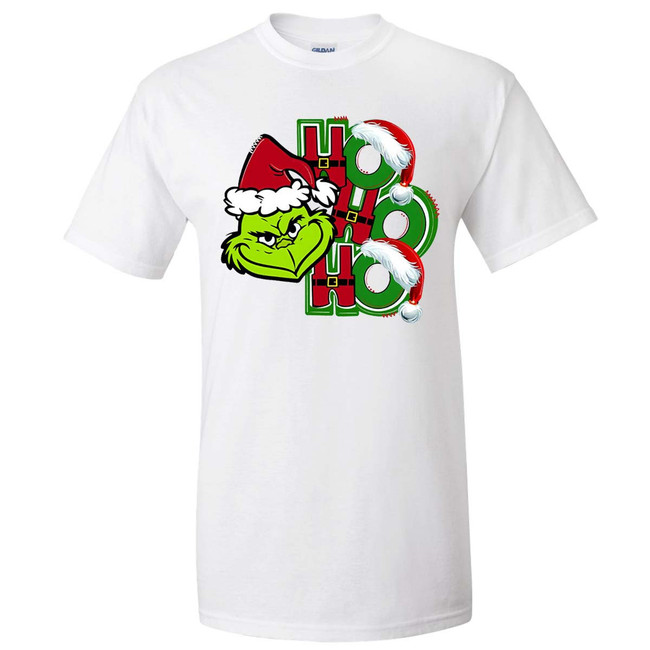  Ho Ho Ho Grinch Graphic Tee Shirt 