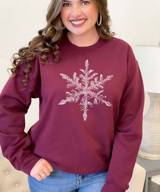 Women's 2025 snowflake sweatshirt