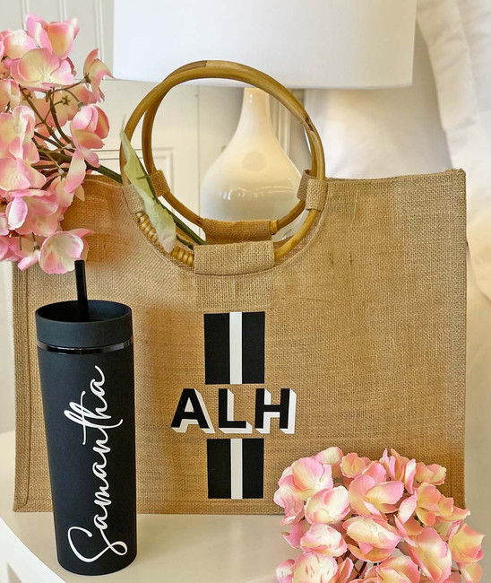 Shadow Block Monogram Tote Bag