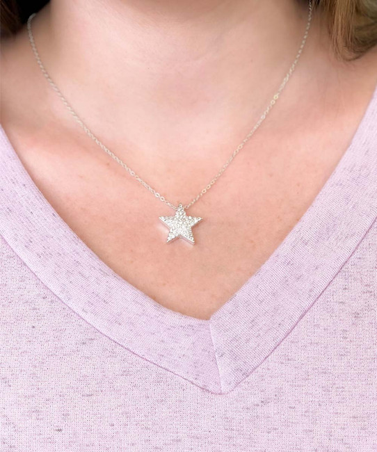 Dainty Premium Double Layer Matte AD Star Necklace|Kollam Supreme