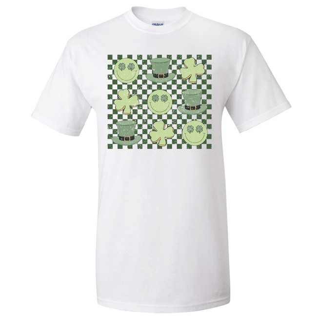 St. Patrick's Checkerboard Graphic T-Shirt 
