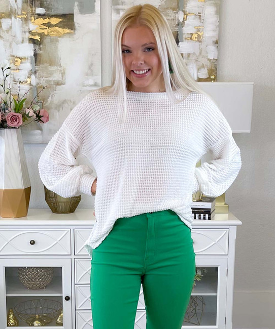  Flare With Me High Waist Stretch Disco Bell Bottom Pants - Kelly Green 