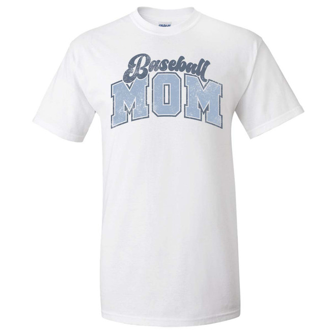  Distressed Baseball Mom Graphic Shirt 