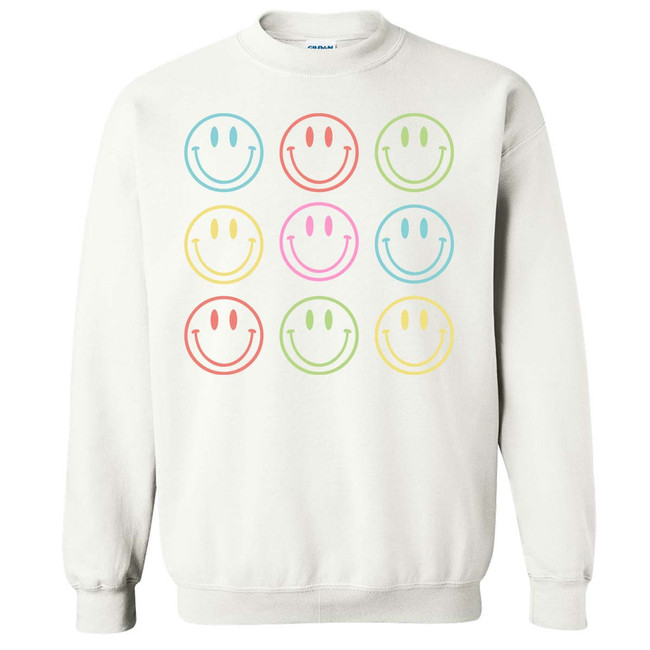  Smiley Faces Graphic Shirt 