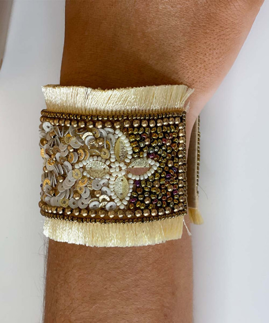  Flower Shop Beaded Cuff Bracelet 