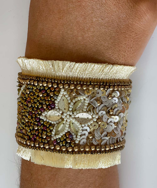  Flower Shop Beaded Cuff Bracelet 