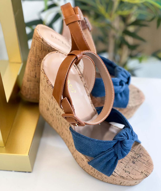 Minnetonka Patrice Ankle Strap Cork Platform Wedge Sandals | Dillard's