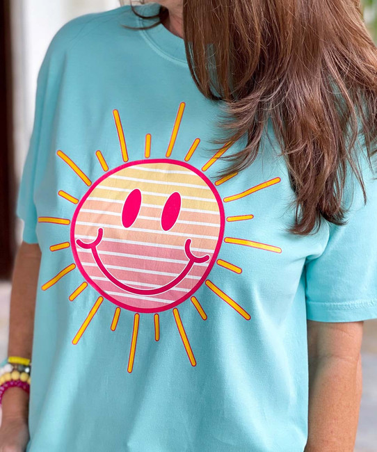  Sunshine Smiley Comfort Colors Shirt 